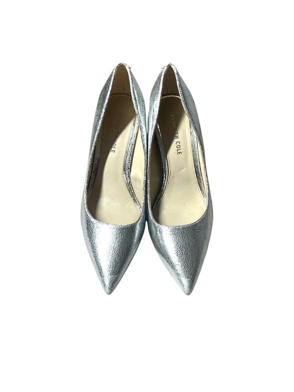 Kenneth Cole Metallic Silver Heels